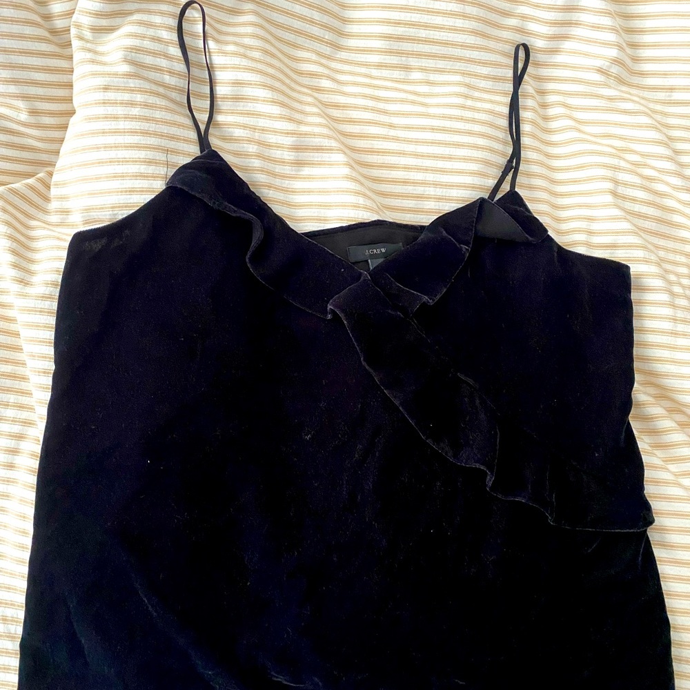 J. Crew black velvet camisole